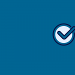 Checkmark on blue background